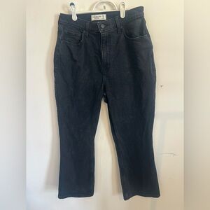 Abercrombie & Fitch Black High-Rise Kick Flare Jeans 29 - 8 regular Curve Love